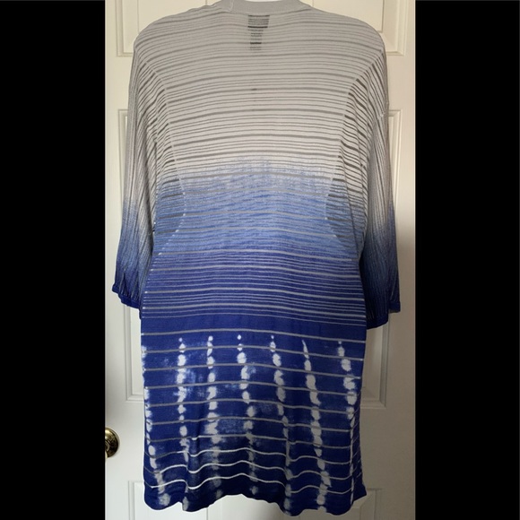 Chico’s Travelers Open Jacket Cardigan Ombre Tie Dye NWT Size 0 Small - Picture 3 of 8